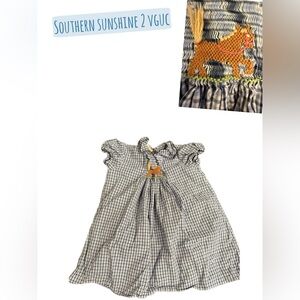 Southern sunshine 2t smocked horse dress